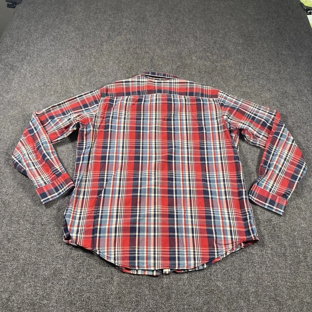 Vintage Polo Ralph Lauren Plaid Work Shirt Long Sleeve Button up Mens XL